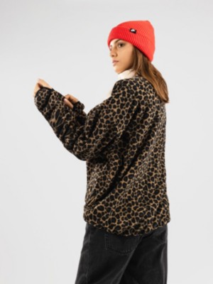 Leopard fleece clearance pullover